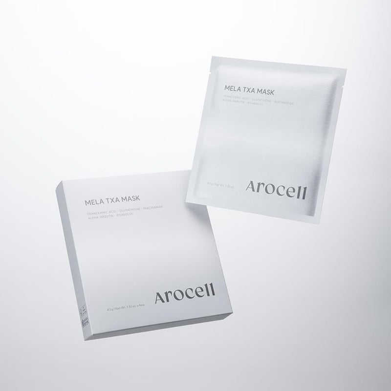 AROCELL OFFICIAL قناع الوجه أروسيل ميلاترانكس مع حمض الترانيكساميك، قناع ورقي مرطب وملطف (4 قطع) - Image 3